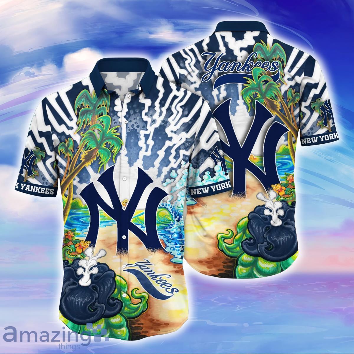 New York Yankess Mlb Flower Pattern Summer Hawaiian Shirt