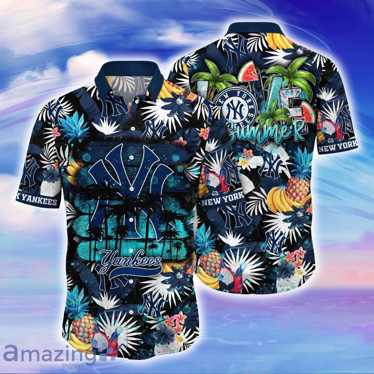 New York Yankees MLB Flower Hawaiian Shirt For Men Women Great Gift For Fans