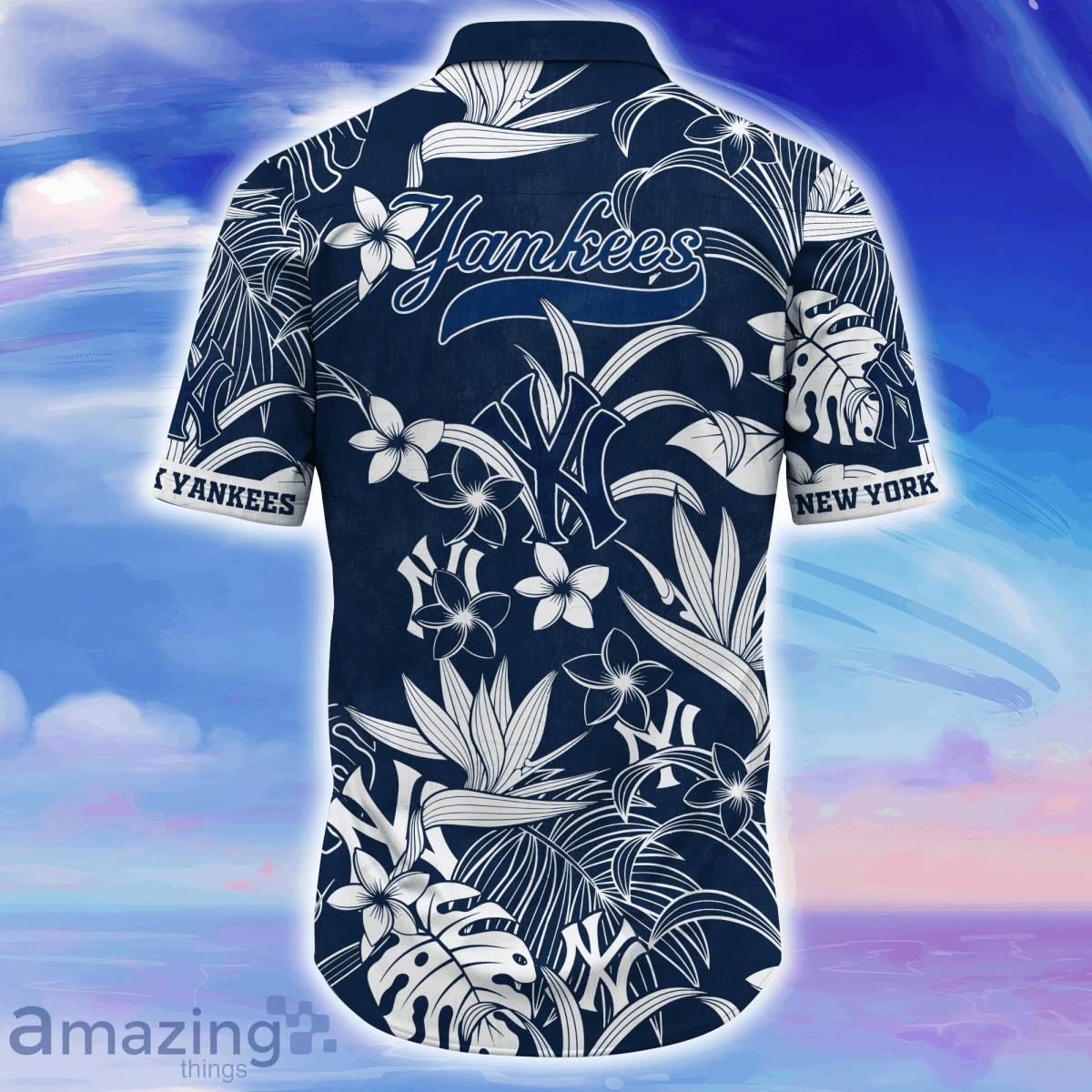 New York Yankess Mlb Flower Pattern Summer Hawaiian Shirt