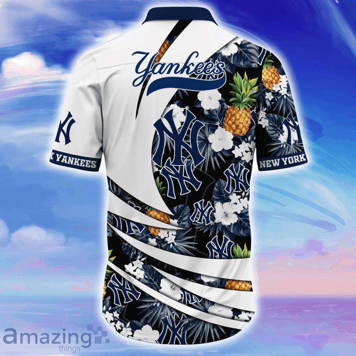 New York Yankees MLB Mens Floral Button Up Shirt