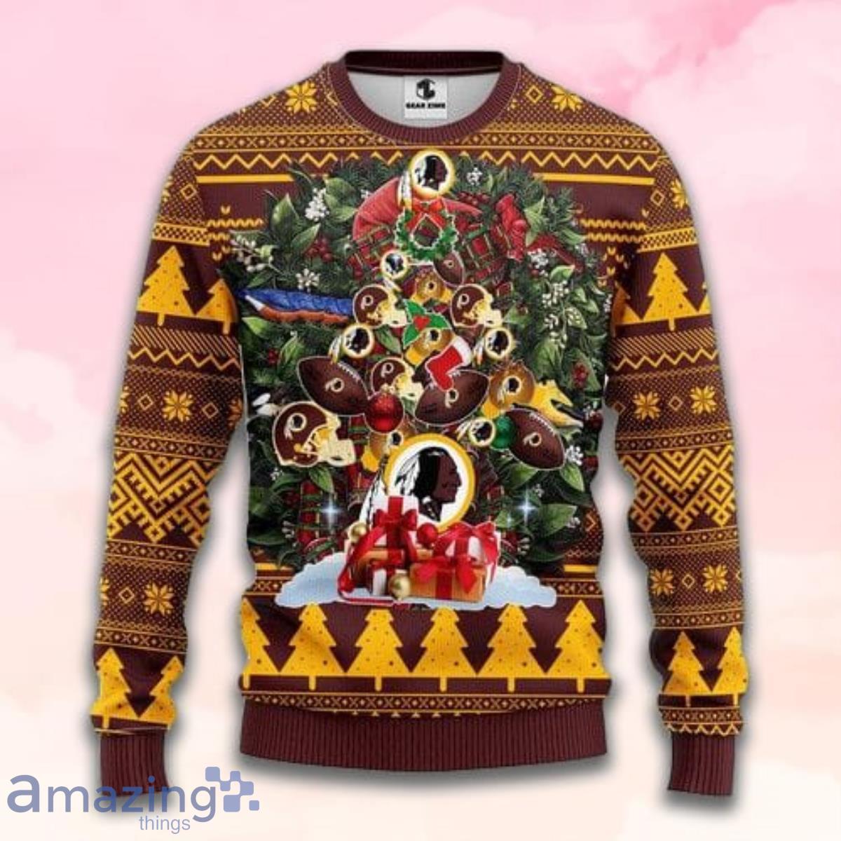 Nfl Washington Redskins Tree Christmas Ugly Sweater