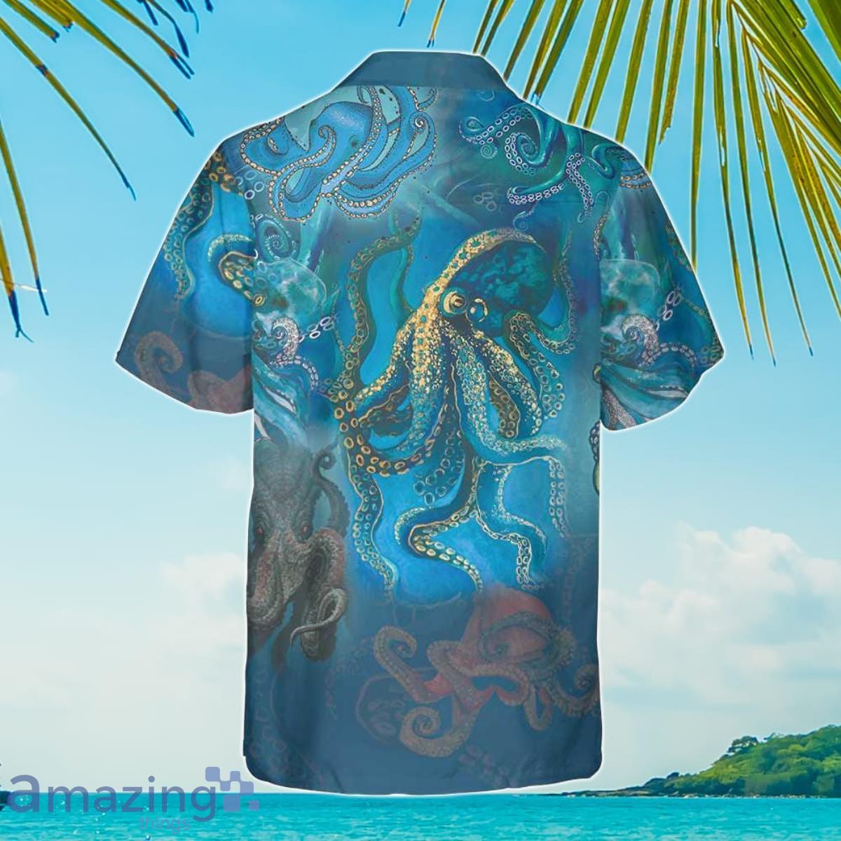 Octopus Under The Ocean Hawaiian Shirt Short Sleeve Shirt Best Gift For Men And Women image Octopus Under The Ocean Hawaiian Shirt Short Sleeve Shirt Best Gift For Men And Women Product Photo 2