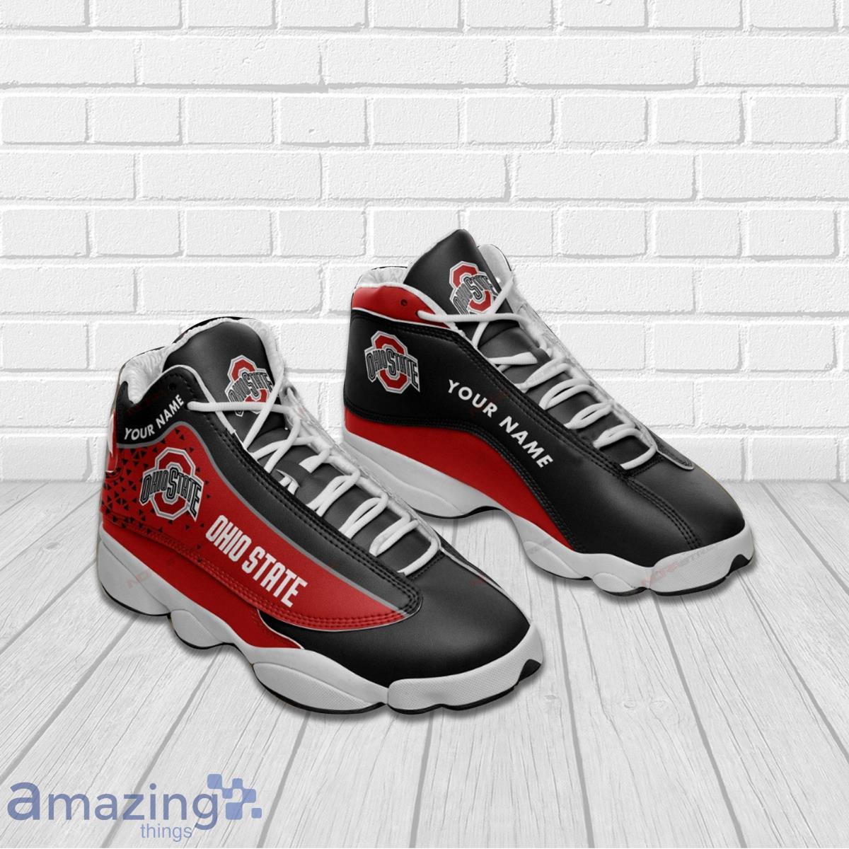 Ohio State Buckeyes Custom Name Air Jordan 11 Shoes Sneakers Mens