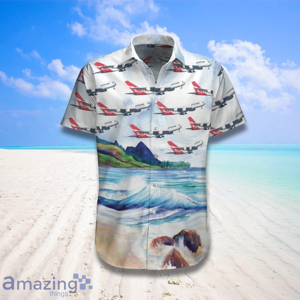 Qantas Airways Airlines Hawaiian Shirt And Shorts Best Style For Men Product Photo 1