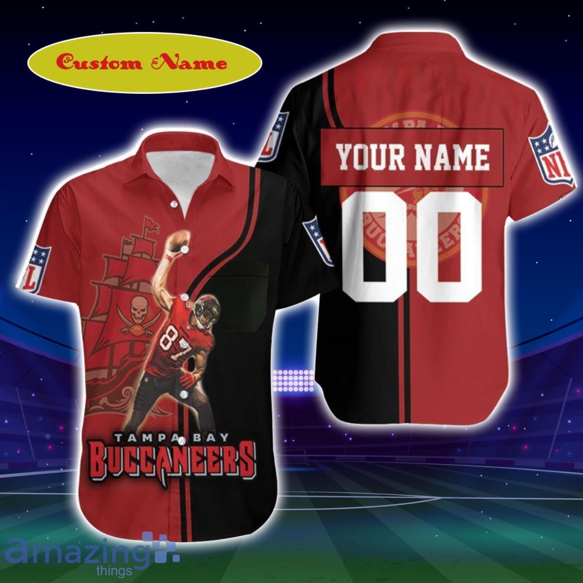 Rob Gronlowski 87 Tampa Bay Buccaneers NFC Custom Name Hawaiian Shirt Best Gift For Men And Women Fans Product Photo 1 Rob Gronlowski 87 Tampa Bay Buccaneers NFC Custom Name Hawaiian Shirt Best Gift For Men And Women Fans Product Photo 1