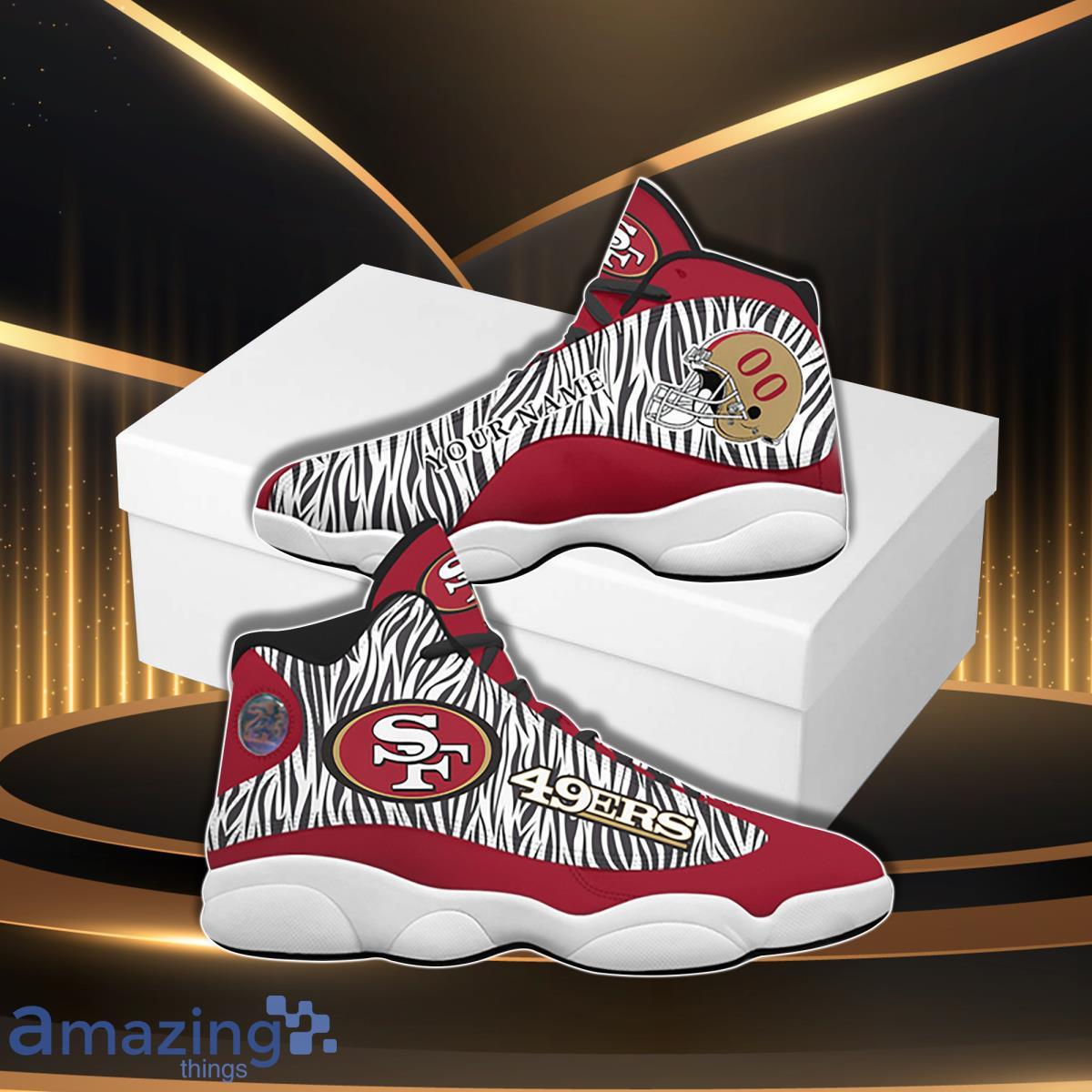 San Francisco 49ers Football Team Custom Name Air Jordan 13 Sneakers Gift For Sport Fans Product Photo 1