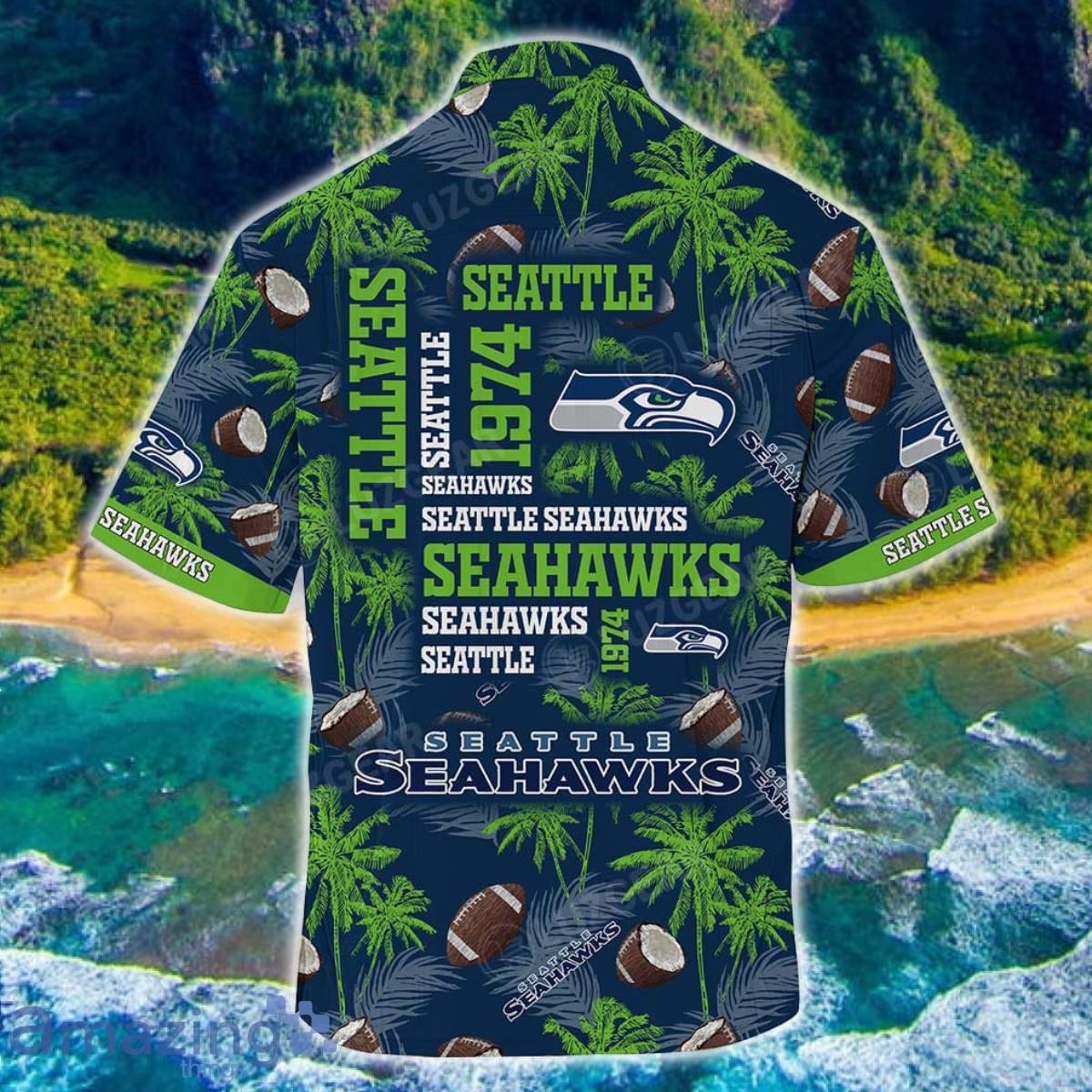 Seattle Seahawks NFL Hawaii Beach Shirt Retro Vintage Summer