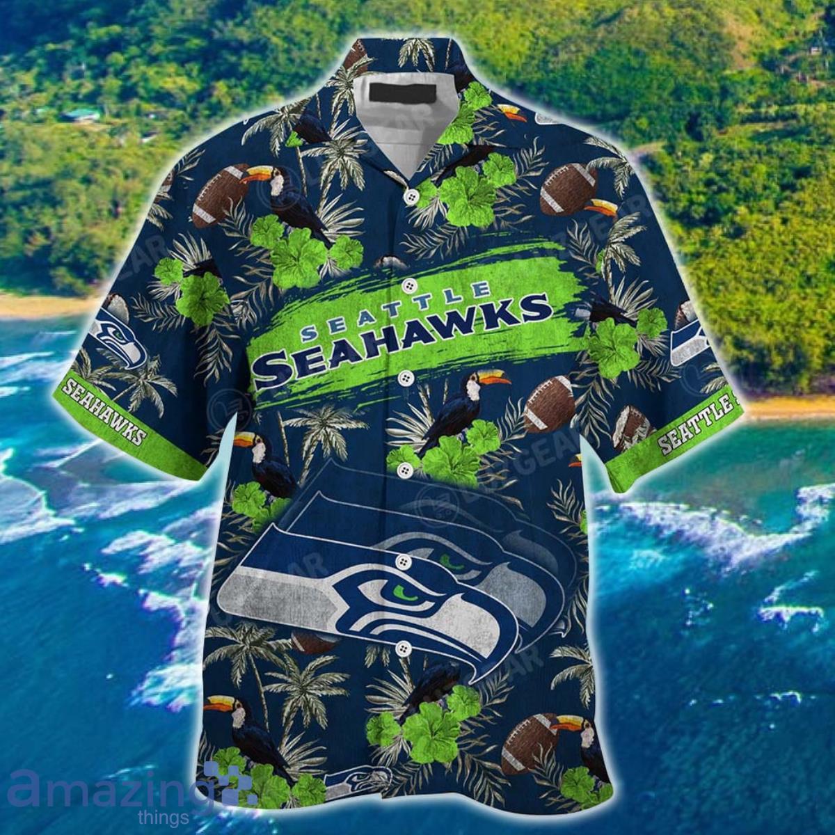Seattle Seahawks NFL Hawaiian Shirt Beach Shirt This For Summer Mom Lets Everyone Score image Seattle Seahawks NFL Hawaiian Shirt Beach Shirt This For Summer Mom Lets Everyone Score Product Photo 2