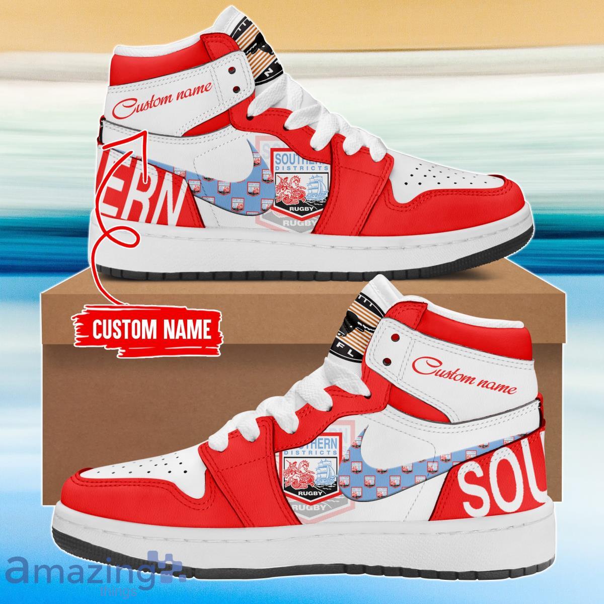 Southern Districts Rugby Club Air Jordan Hightop Sneaker Custom Name Product Photo 1