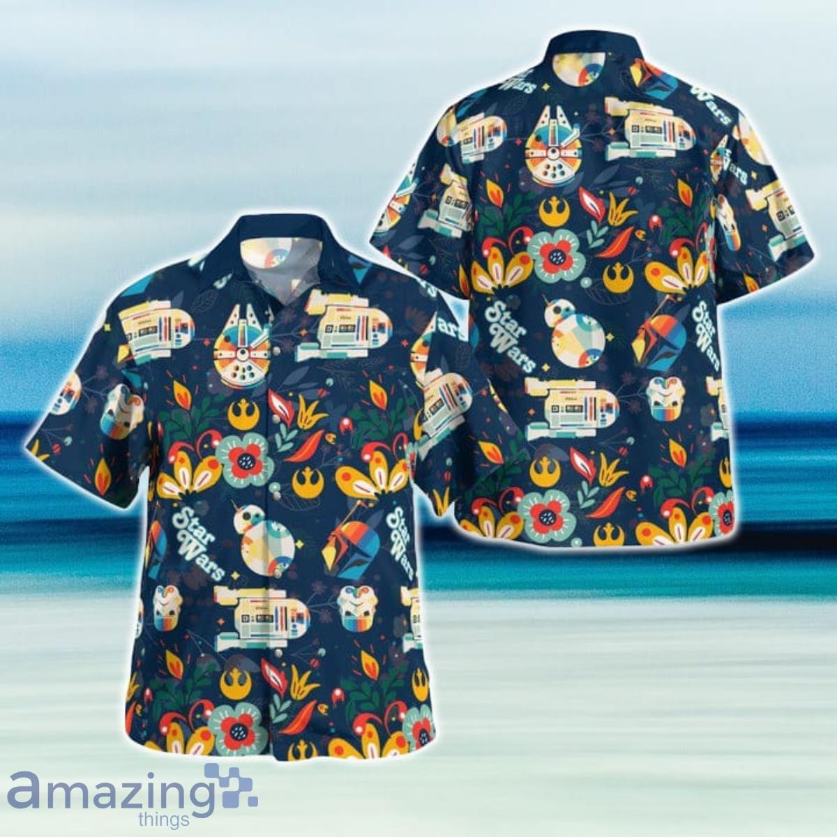 Star War Retro Colorfurl Hawaiian Shirt And Short For Fans Product Photo 1