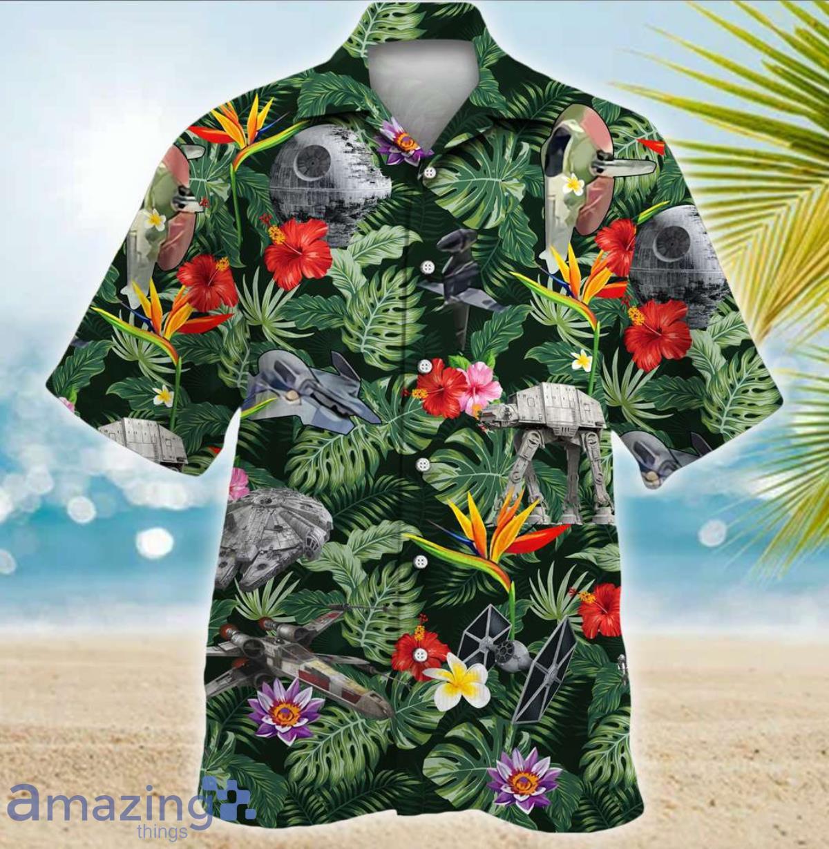 Star Wars Space Ships Tropical Forest Hawaiian Shirt Best Gift For Men And Women Product Photo 1
