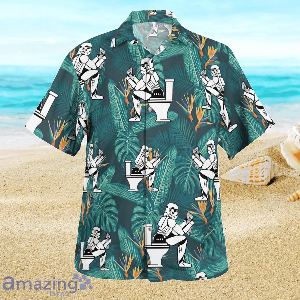 Stormtrooper Toilet Tropical Leaves Hawaiian Shirt Best Gift For Men And Women Product Photo 1