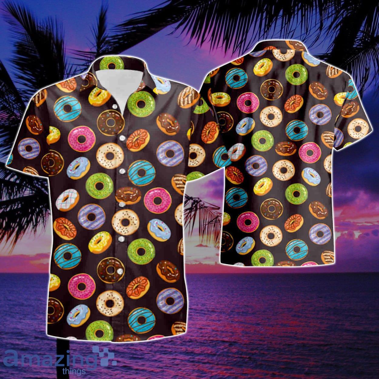 Sweet Doughnut Tropical Unisex Summer Beach Hawaiian Shirt And Short Product Photo 1