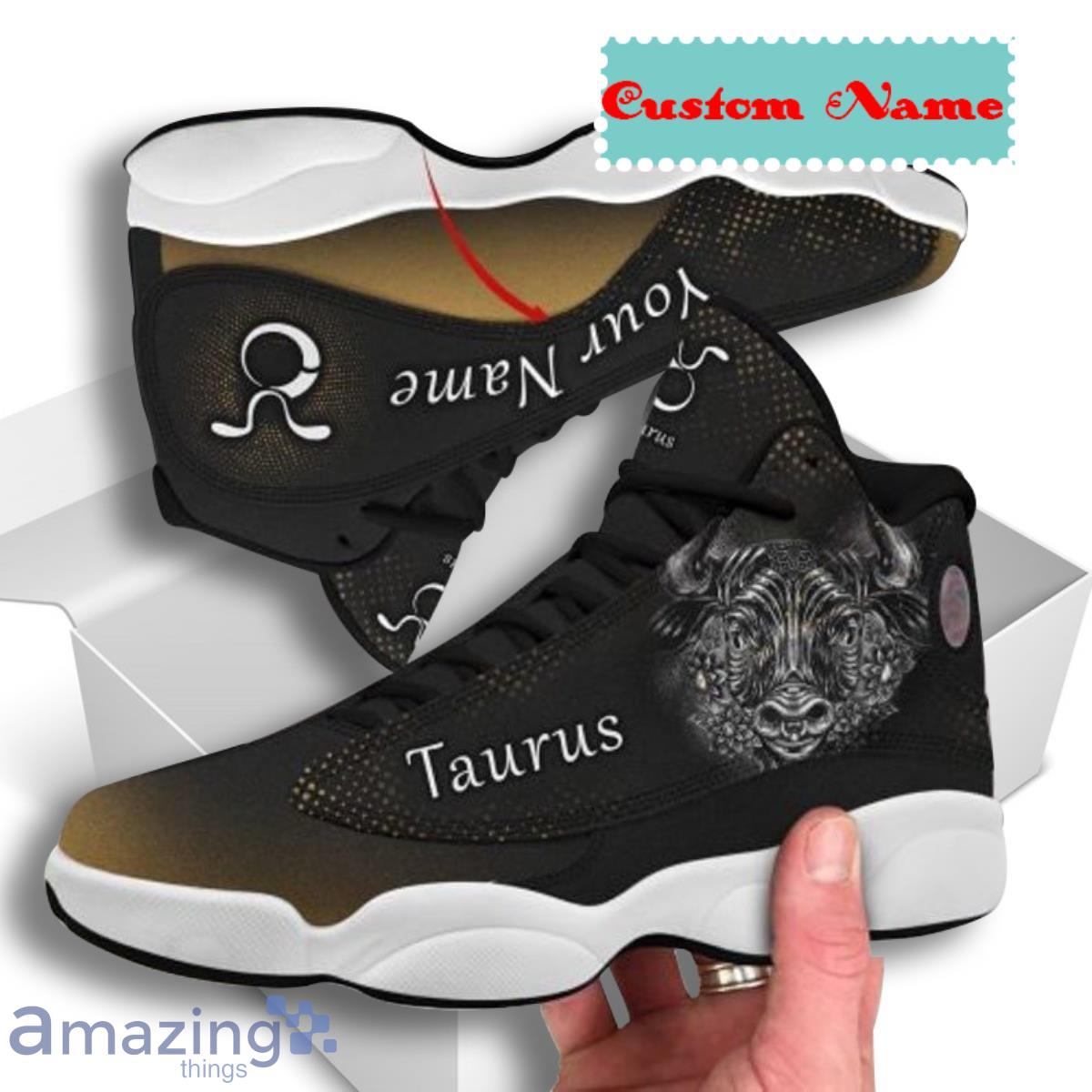 Taurus Zodiac Air Jordan 13 Custom Name Sneakers Impressive Gift For Men And Women Product Photo 1