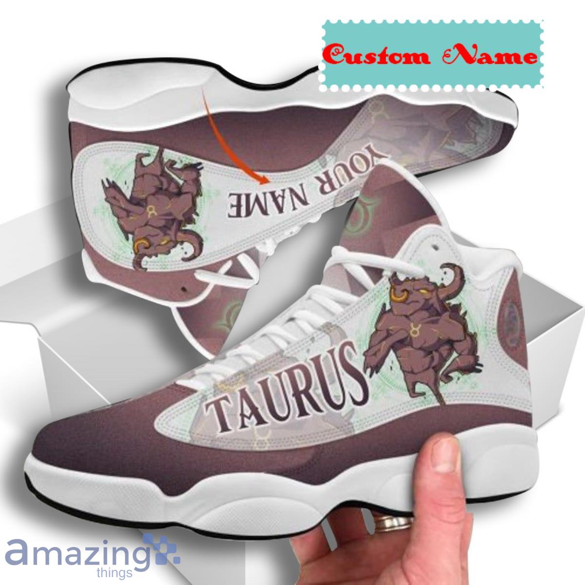 Taurus Zodiac Air Jordan 13 Custom Name Sneakers Special Gift For Men And Women image Taurus Zodiac Air Jordan 13 Custom Name Sneakers Special Gift For Men And Women Product Photo 2