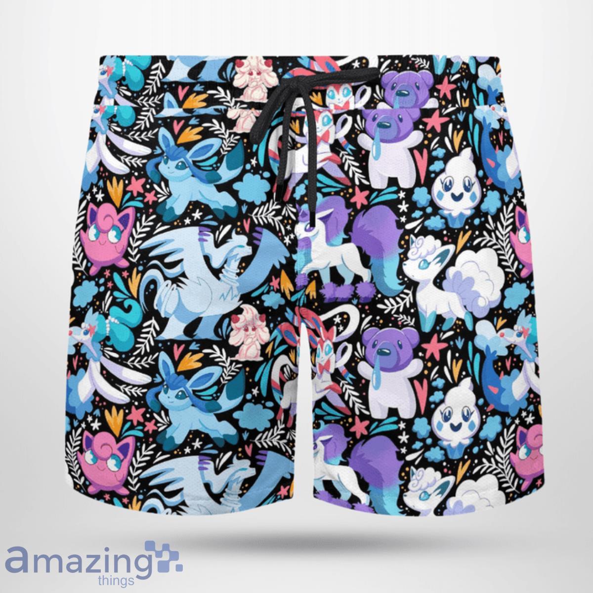 Tropical Ice Pokemon Hawaiian Shirt And Short For Fans image Tropical Ice Pokemon Hawaiian Shirt And Short For Fans Product Photo 4