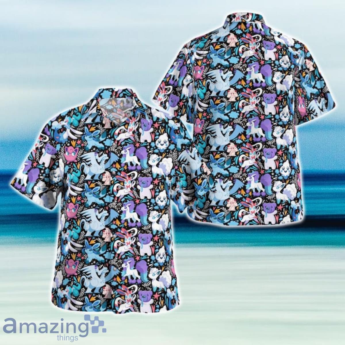 Tropical Ice Pokemon Hawaiian Shirt And Short For Fans Product Photo 1 Tropical Ice Pokemon Hawaiian Shirt And Short For Fans Product Photo 1