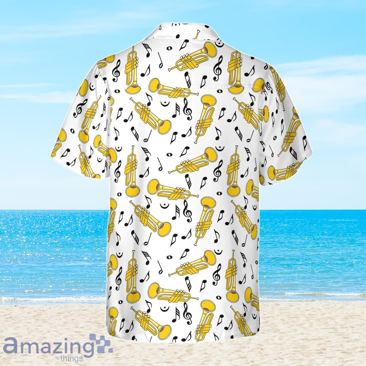 Trumpet Seamless Pattern Shirt Hawaiian Shirt Best Gift For Men And Women image Trumpet Seamless Pattern Shirt Hawaiian Shirt Best Gift For Men And Women Product Photo 2