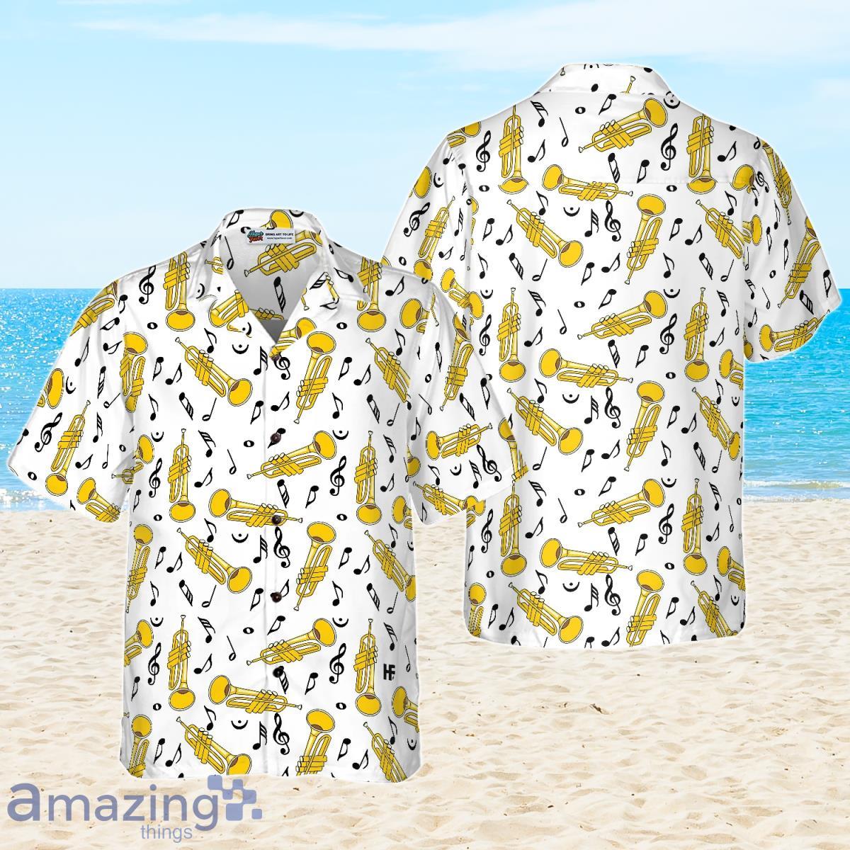 Trumpet Seamless Pattern Shirt Hawaiian Shirt Best Gift For Men And Women Product Photo 1 Trumpet Seamless Pattern Shirt Hawaiian Shirt Best Gift For Men And Women Product Photo 1