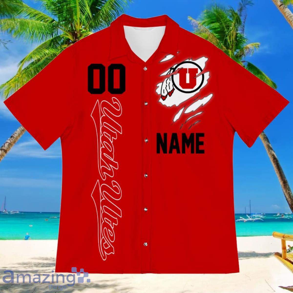Utah Jazz Sports American Football Hawaiian Shirt Custom Name & Number