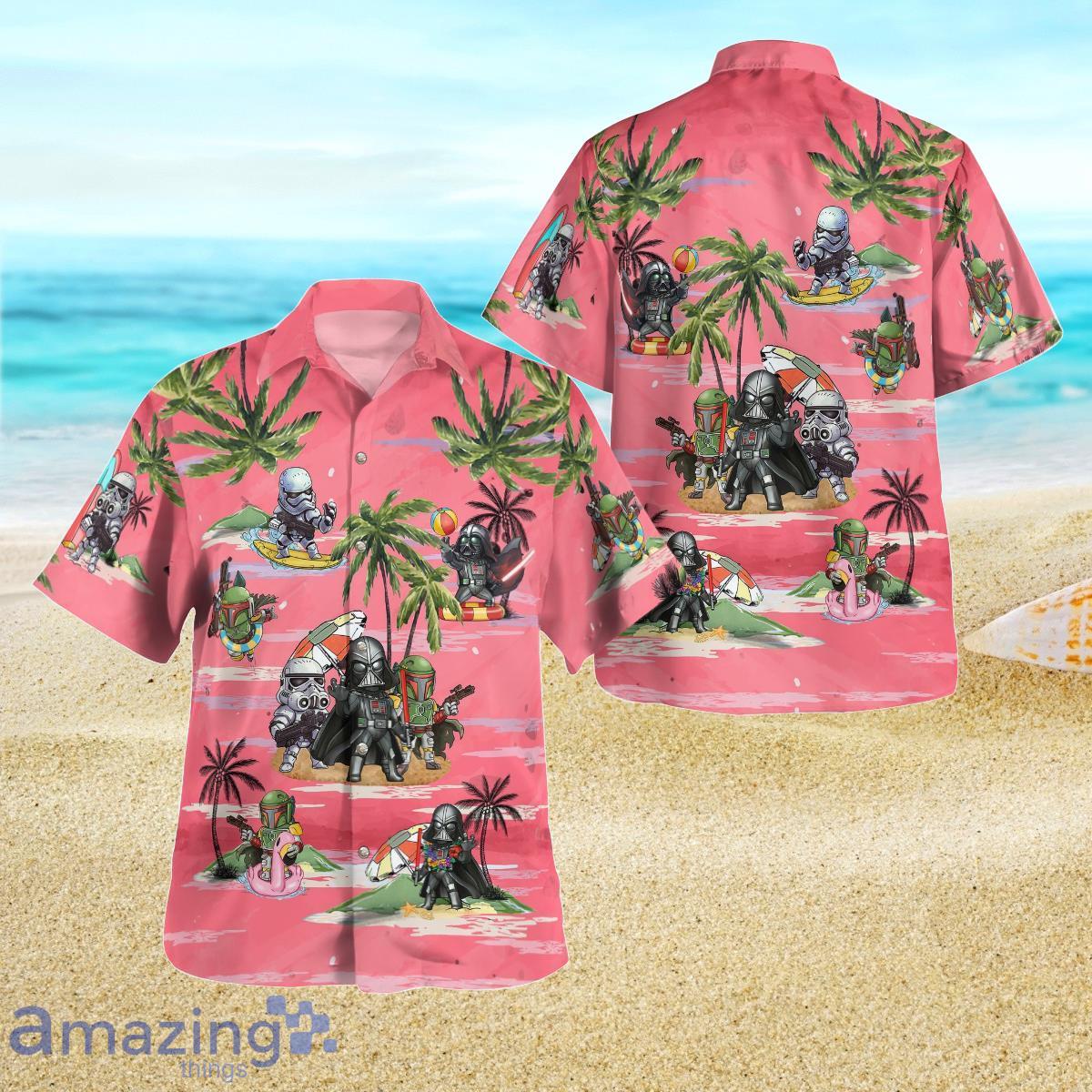 Vader Boba Fett Trooper Pink Pattern Hawaiian Shirt Best Gift For Men And Women image Vader Boba Fett Trooper Pink Pattern Hawaiian Shirt Best Gift For Men And Women Product Photo 2