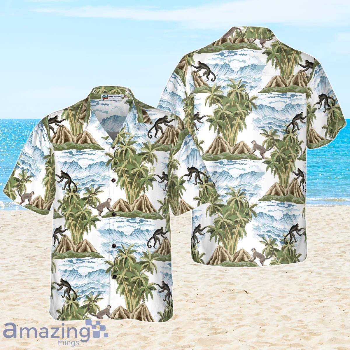 Vintage Island Palm Tree Monkey Hawaiian Shirt Best Gift For Men And Women Product Photo 1