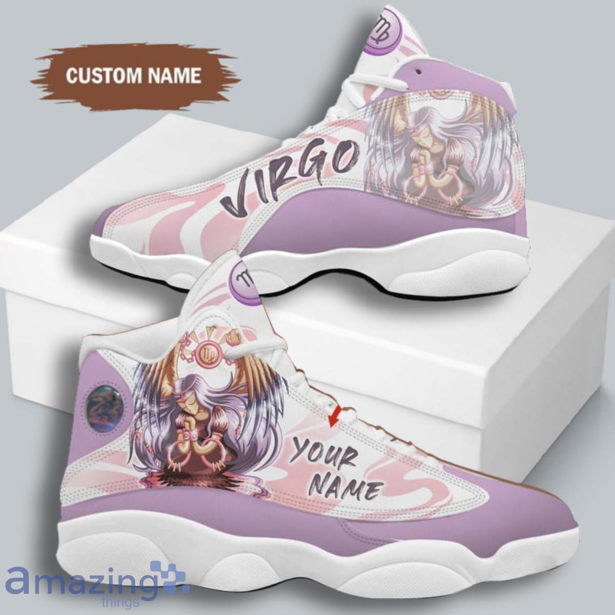 Virgo zodiac air jordan 13 personalized tennis idea shoes sport sneakers