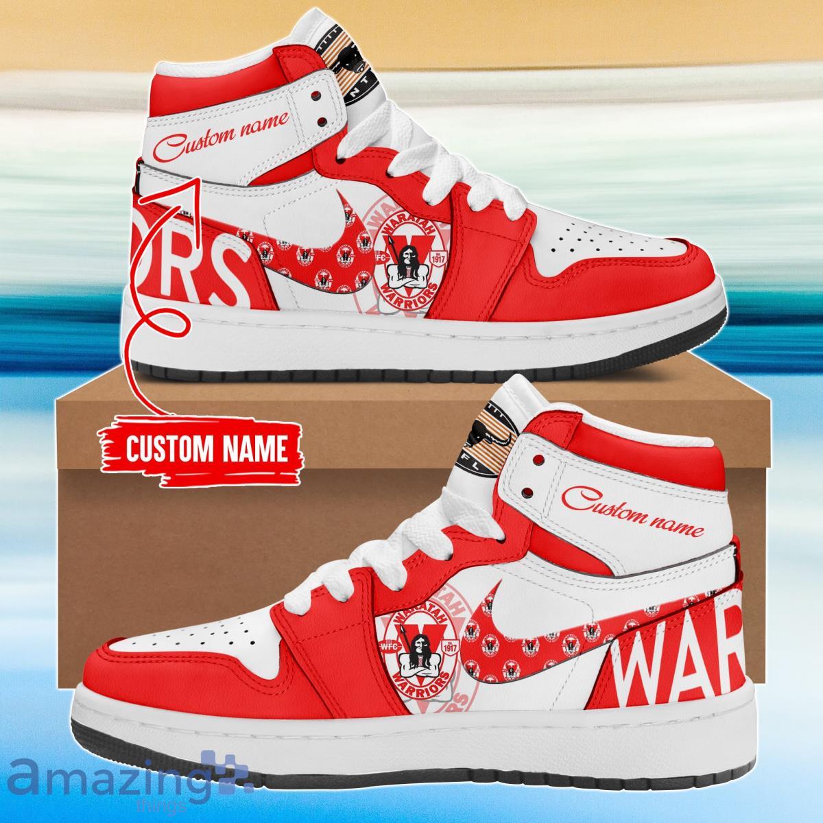 Waratah Football Club Air Jordan Hightop Sneaker Custom Name Product Photo 1