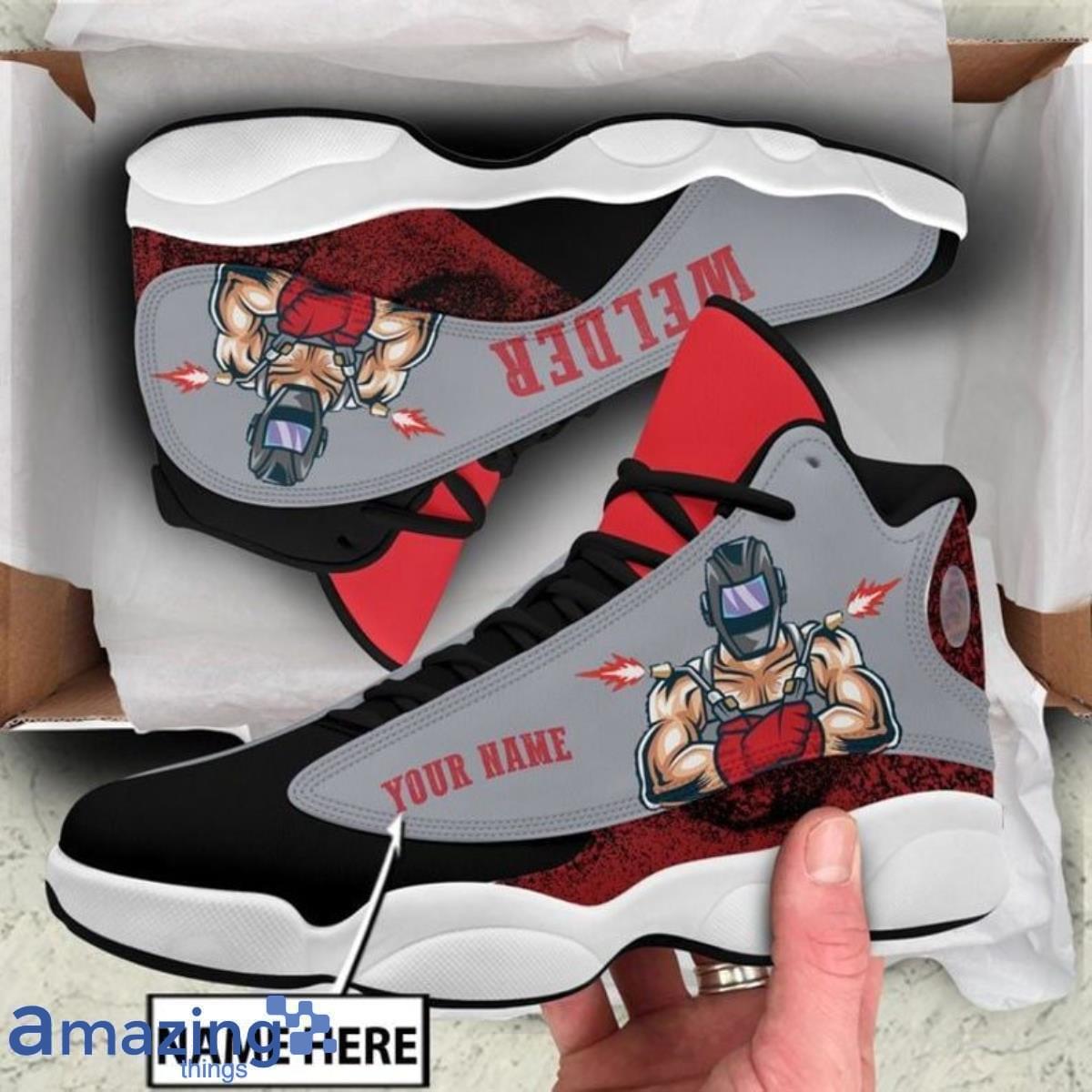 Welder Fire  Air Jordan 13 Custom Name Sneakers Best Gift For Men And Women Product Photo 1