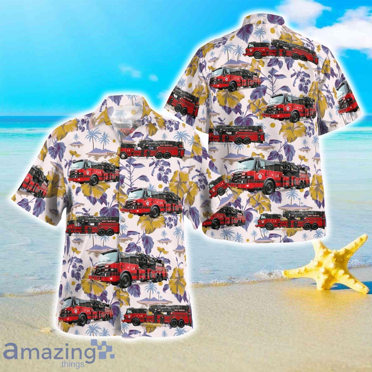 West Babylon Fire Trucks Hawaiian Shirt Best Style For Men Women Product Photo 1