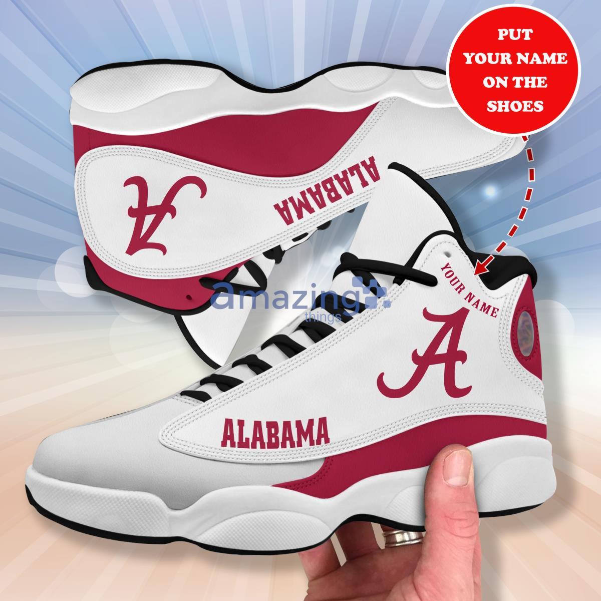 Alabama Crimson Tide Football Team Personalized Air Jordan 13 Running Sneaker Product Photo 1
