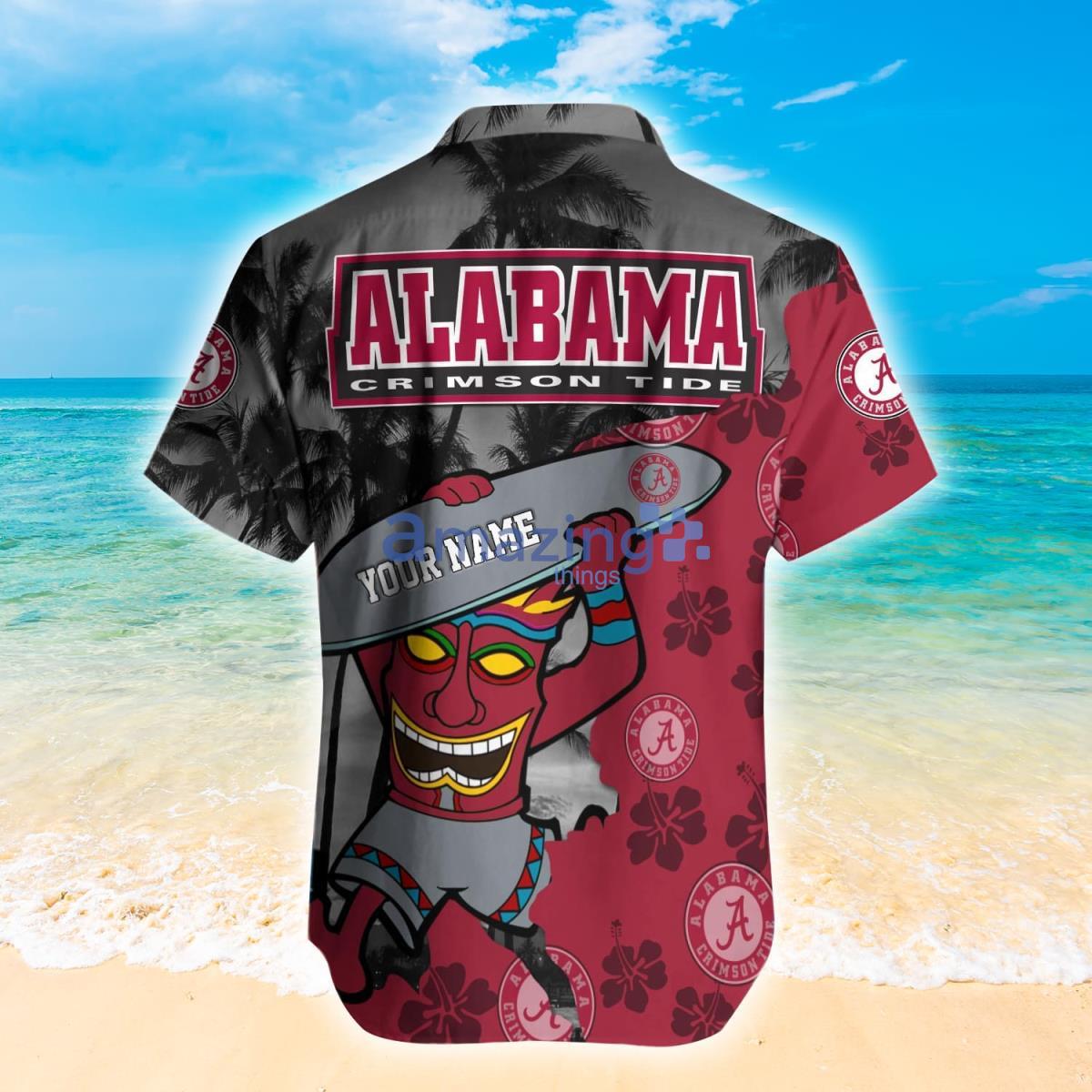 Alabama Crimson Tide NCAA1 Custom Name Hawaiian Shirt Hot Design For Fans Product Photo 2