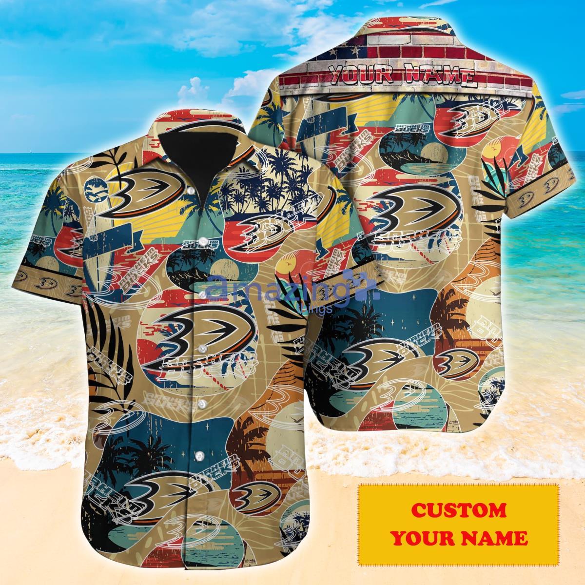 Anaheim Ducks NHL Personalized Hawaiian Shirt Gift For Fans Product Photo 1