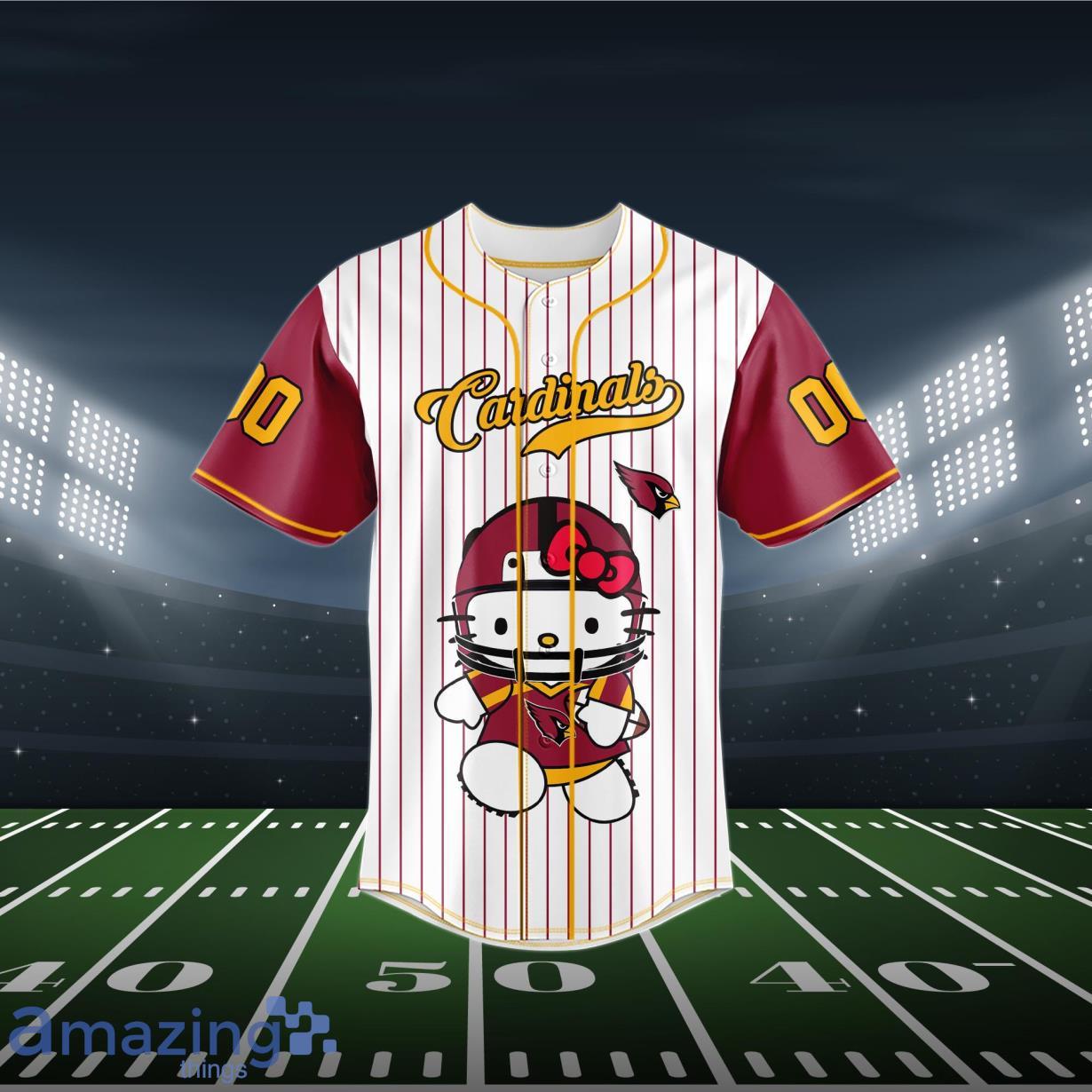 Arizona Cardinals Baseball Jersey NFL Hello Kitty Custom Name & Number