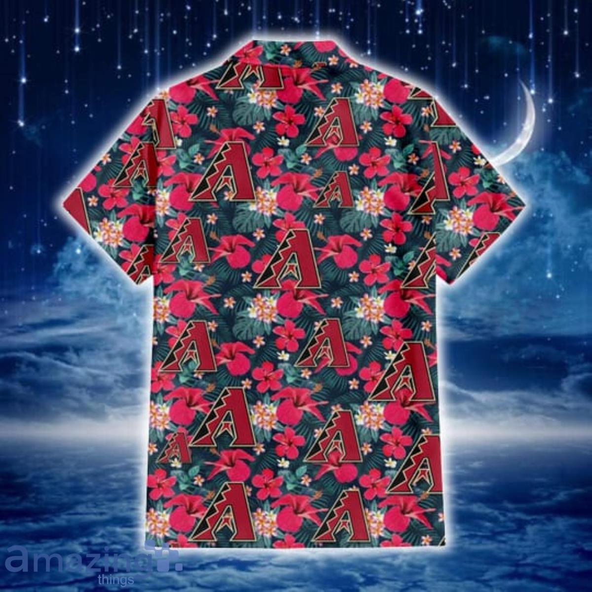 Arizona Diamondbacks Fans Tiny Red Hibiscus Tropical 3D Hawaiian Shirt -  Freedomdesign