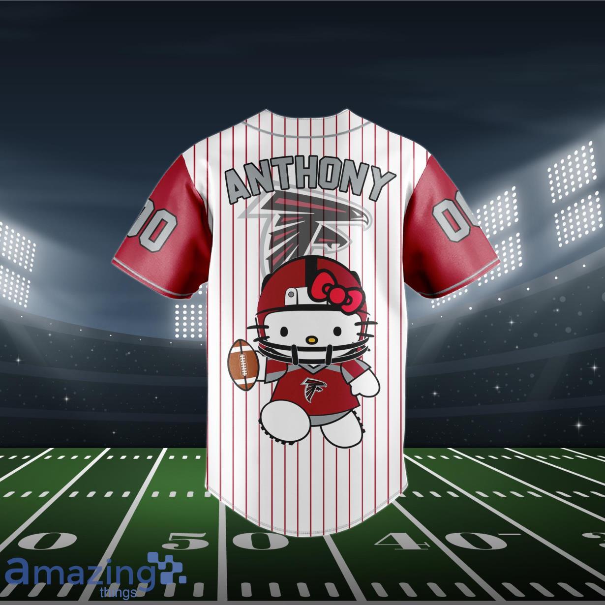 Atlanta Falcons Baseball Jersey NFL Hello Kitty Custom Name & Number