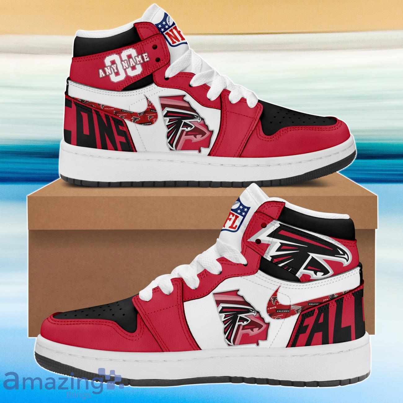 Atlanta Falcons Aj1 Sneakers Custom High