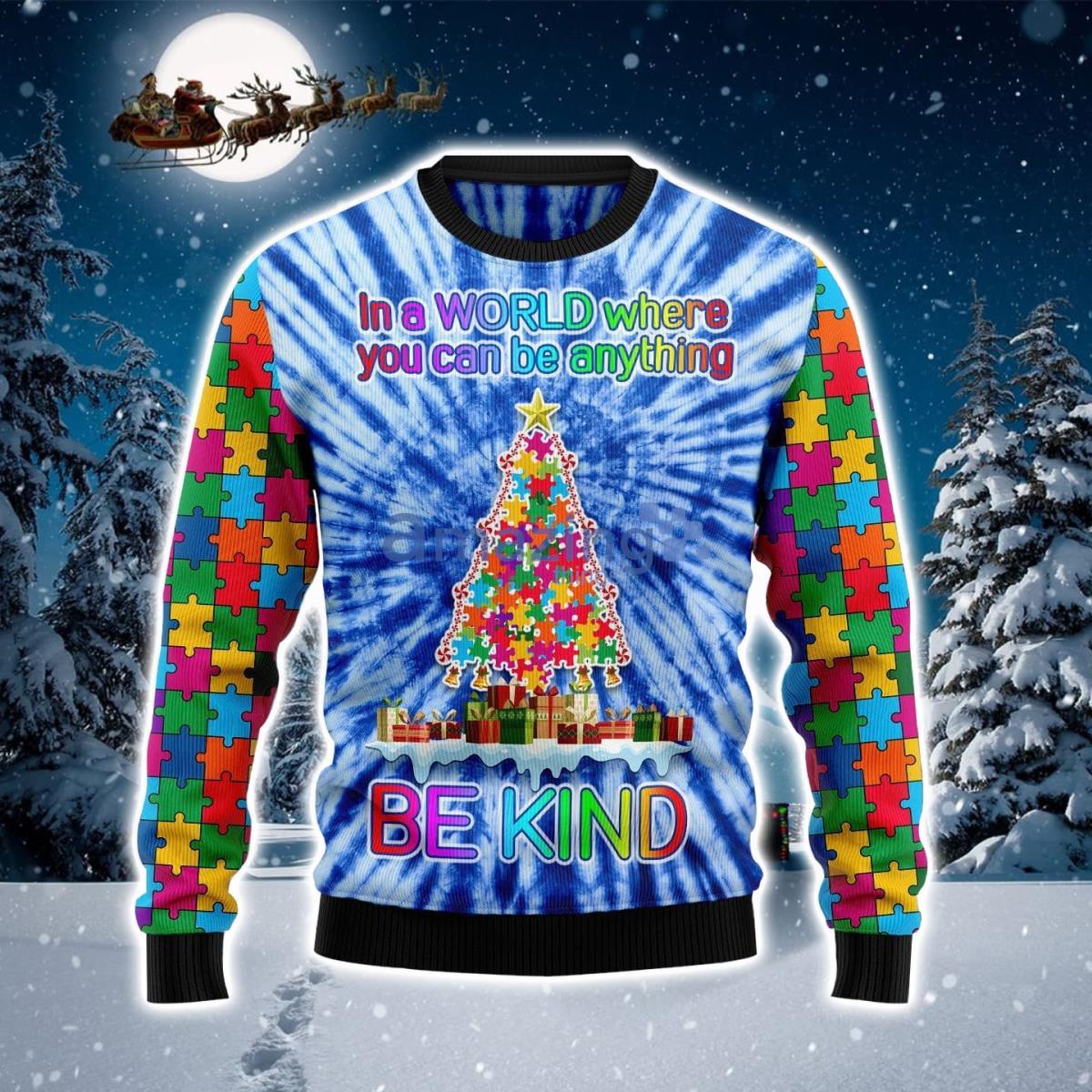 Autism Christmas Tree Ugly Christmas Sweater Product Photo 1 Autism Christmas Tree Ugly Christmas Sweater Product Photo 1