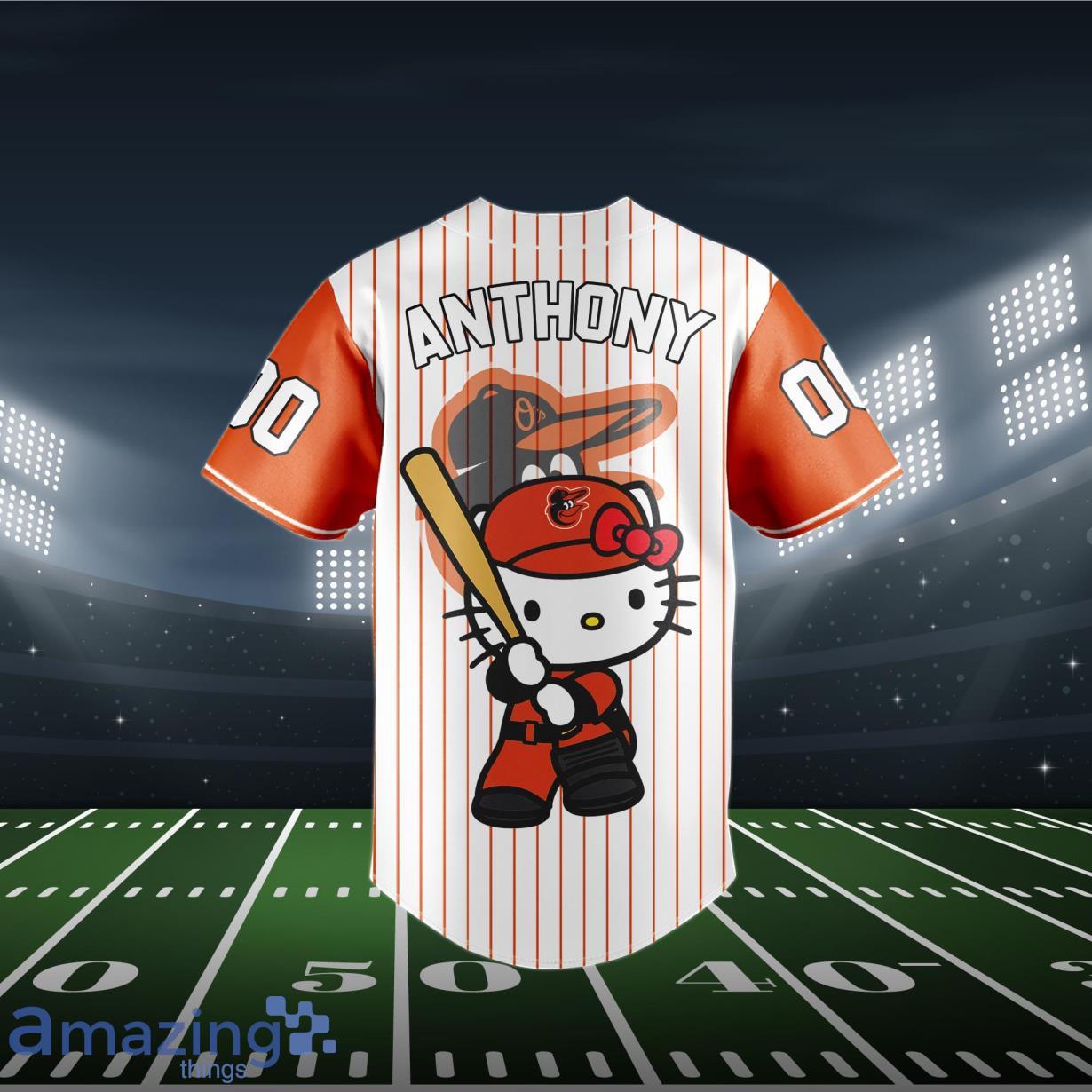 Baltimore Orioles Baseball Jersey MLB Hello Kitty Custom Name & Number