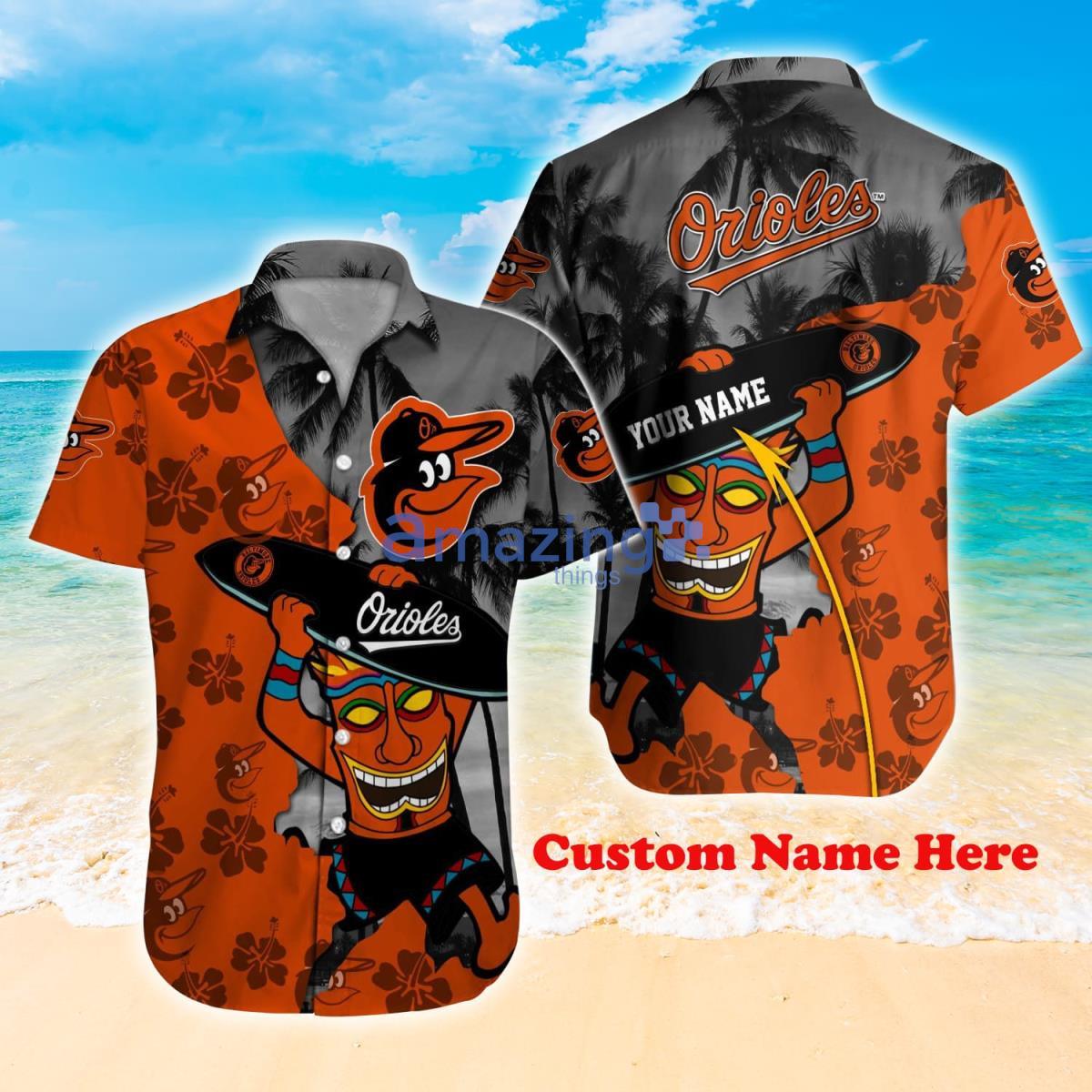 Baltimore Orioles MLB Custom Name Hawaiian Shirt Hot Design For Fans