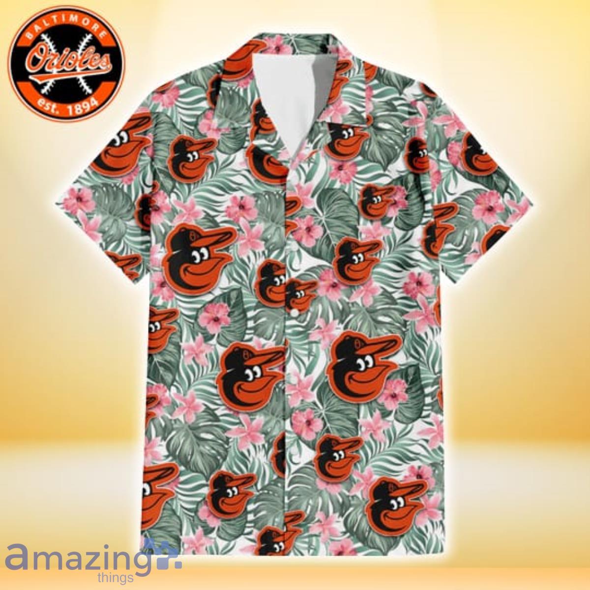 Baltimore Orioles Tropical Flower Pattern 3D All Over Print