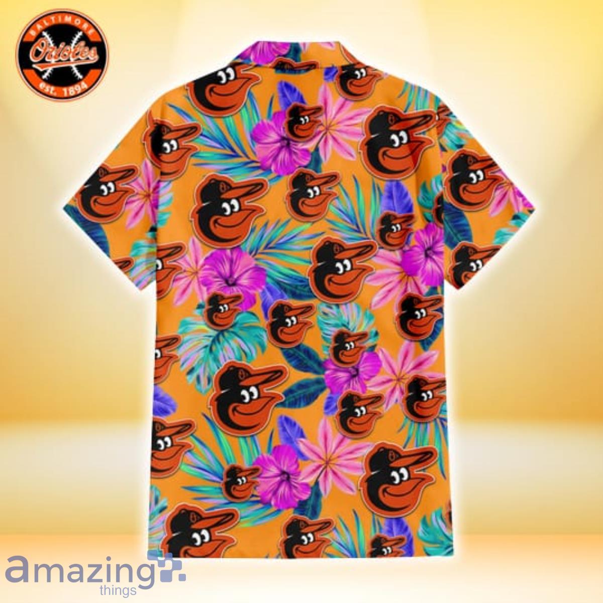 Baltimore Orioles Orange Hawaiian Shirt