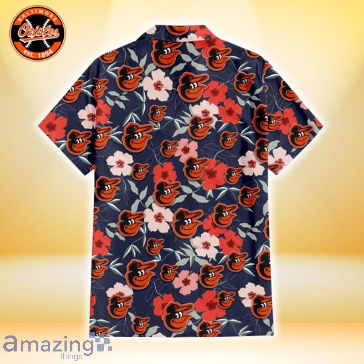 Baltimore Orioles Hibiscus Pattern Vintage Hawaiian Shirt For Men