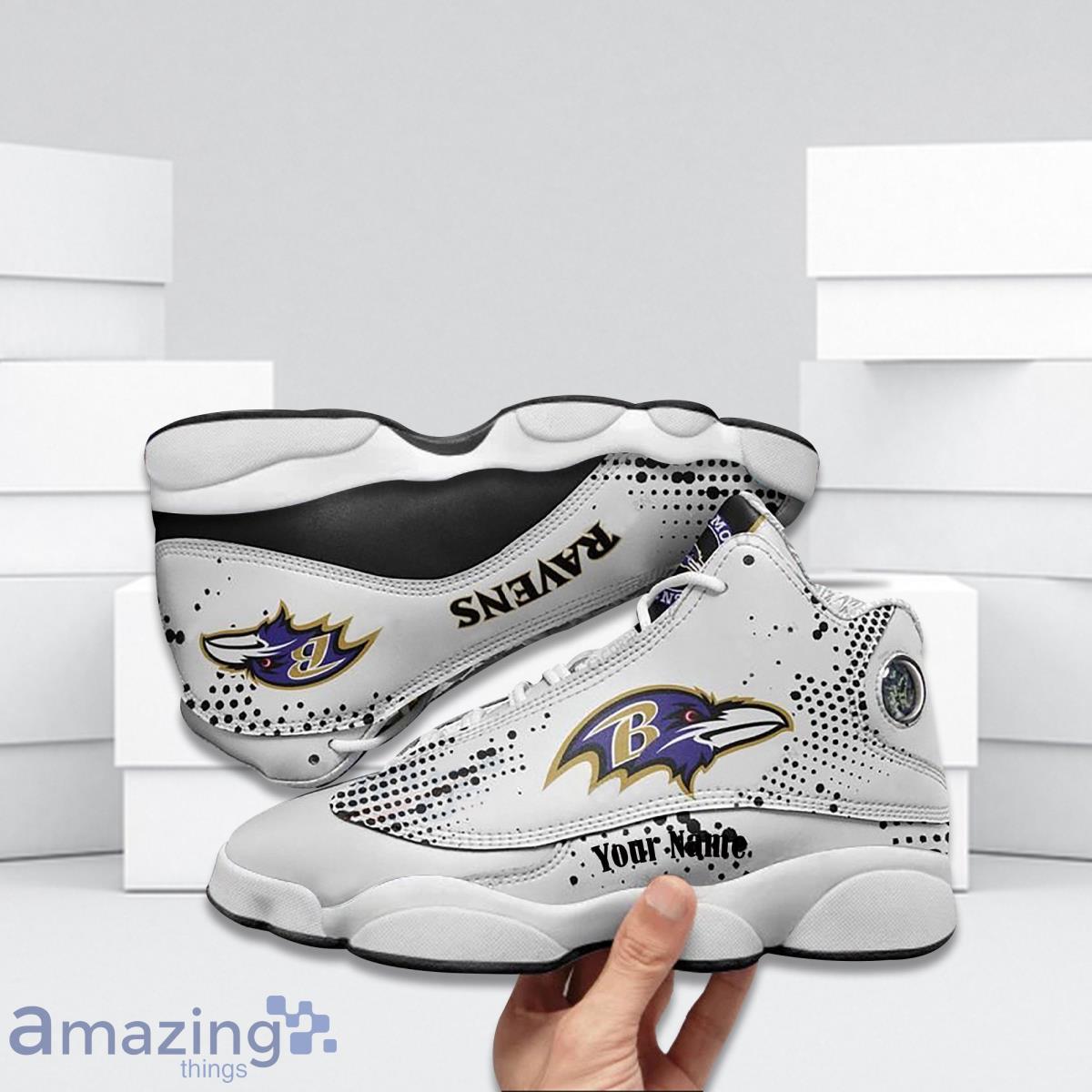 Shoes Baltimore Ravens Jordan 13 Custom Name Shoes