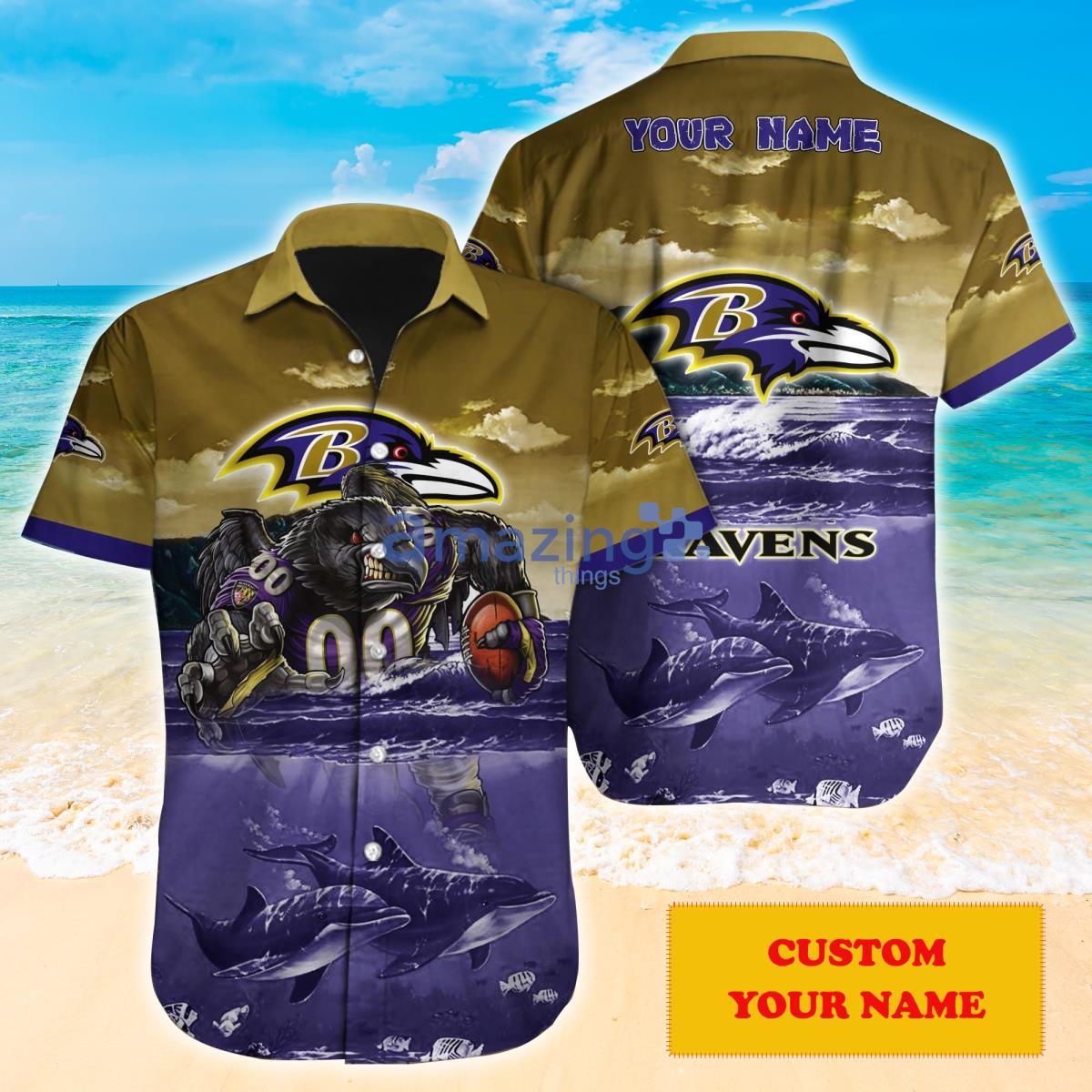 Baltimore Ravens Nfl 3D Hawaiian Shirt Men And Women For Fans