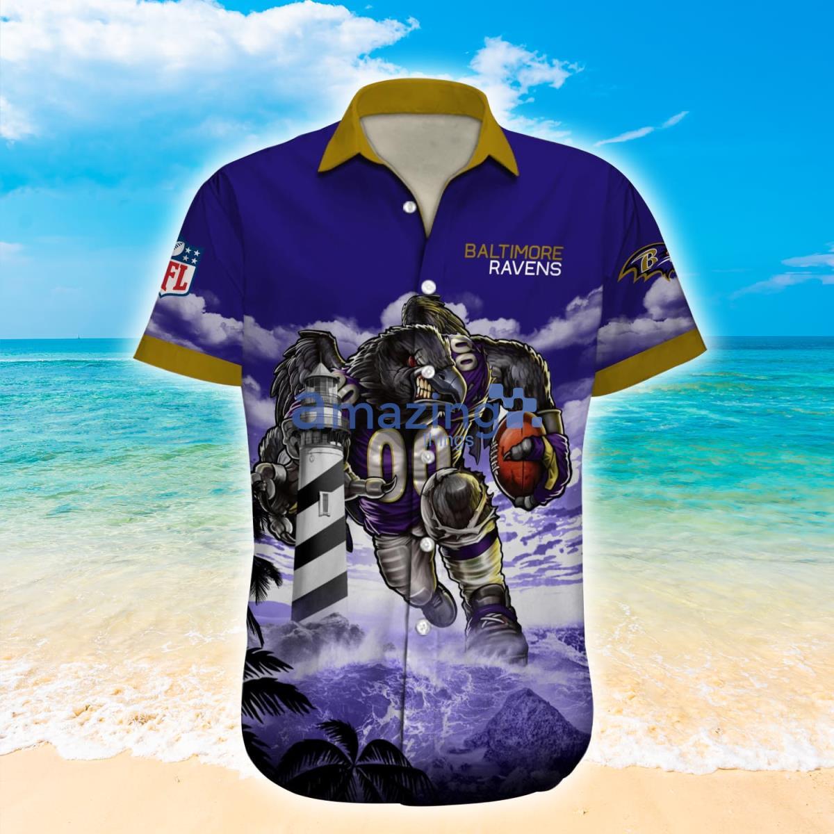 New]Baltimore Ravens Combo Hawaiian Shirt And Shorts in 2023