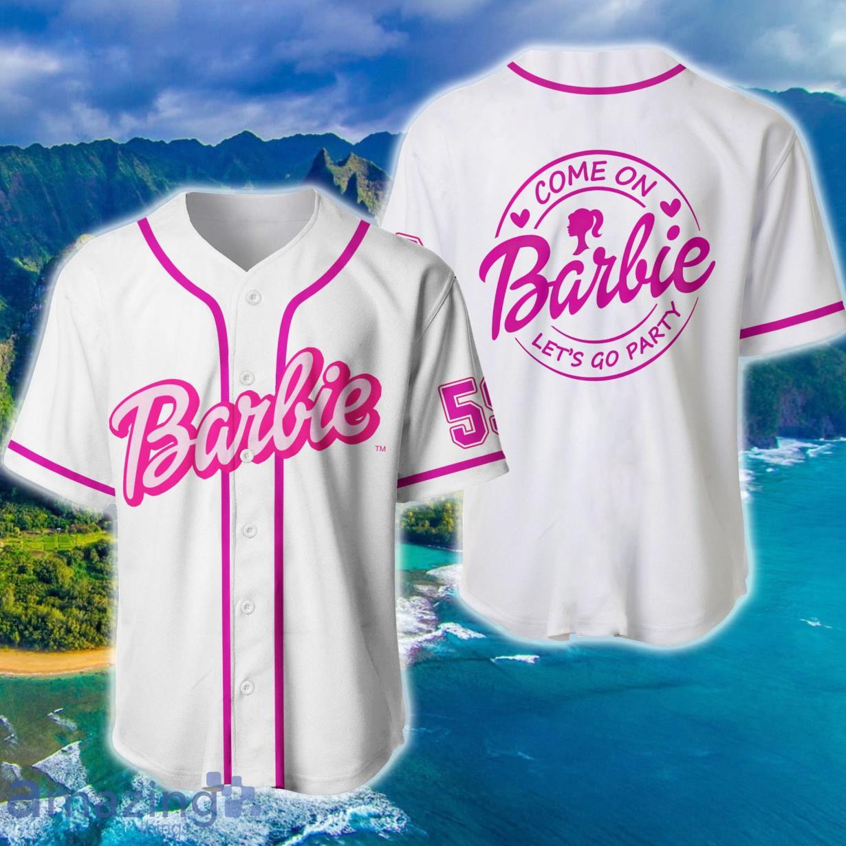 Barbie Come On Let's Go Party Baseball Jersey Custom Number Product Photo 1