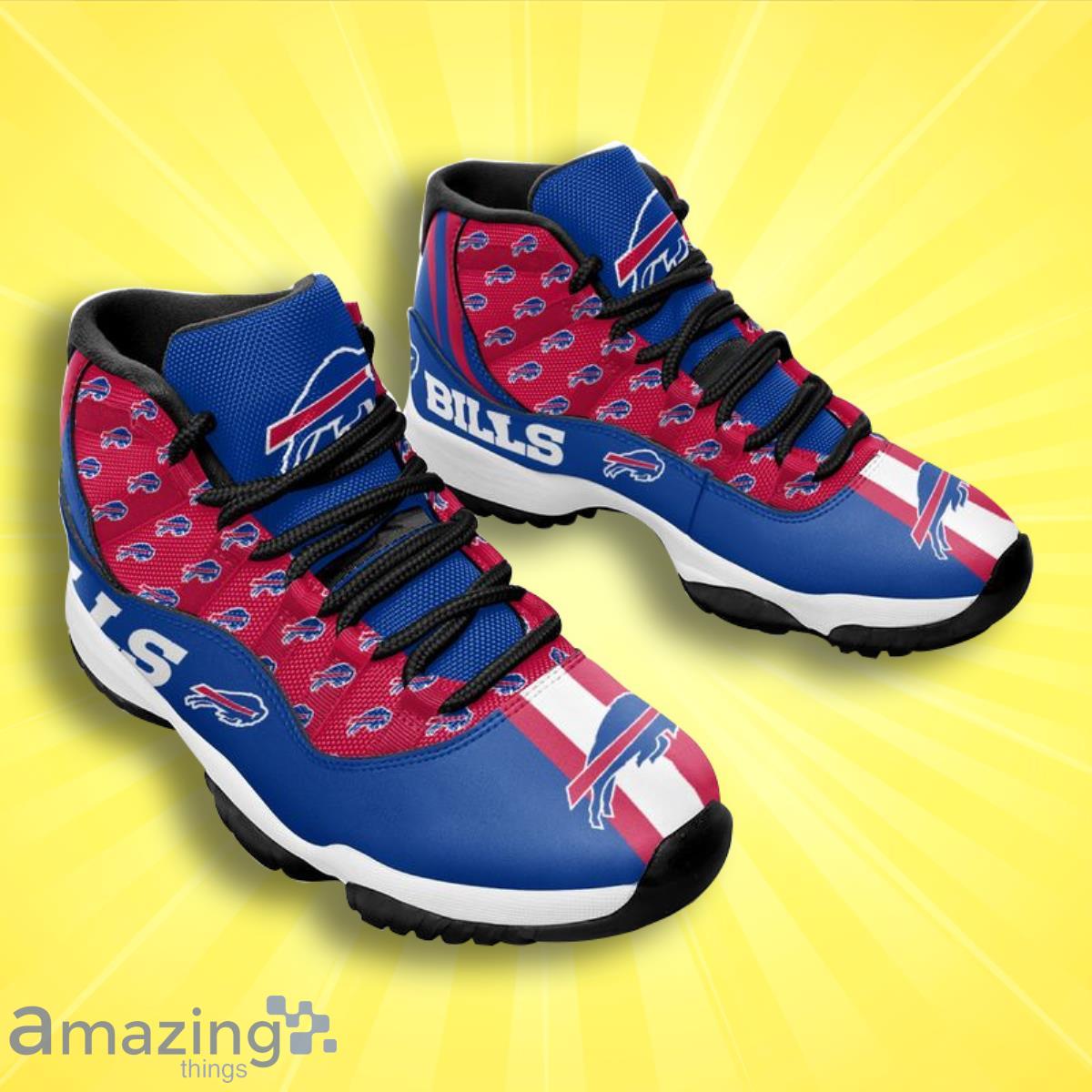 Buffalo Bills Color Air Jordan 11 Sneaker Shoes For Fans