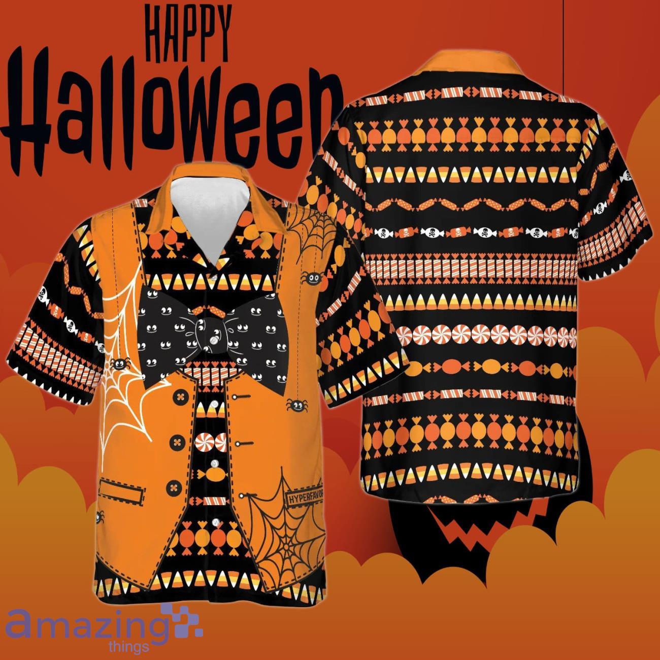 Candy Man Halloween Hawaiian Shirt Mens Aloha Shirt Halloween Gifts For Coworkers Product Photo 1 Candy Man Halloween Hawaiian Shirt Mens Aloha Shirt Halloween Gifts For Coworkers Product Photo 1