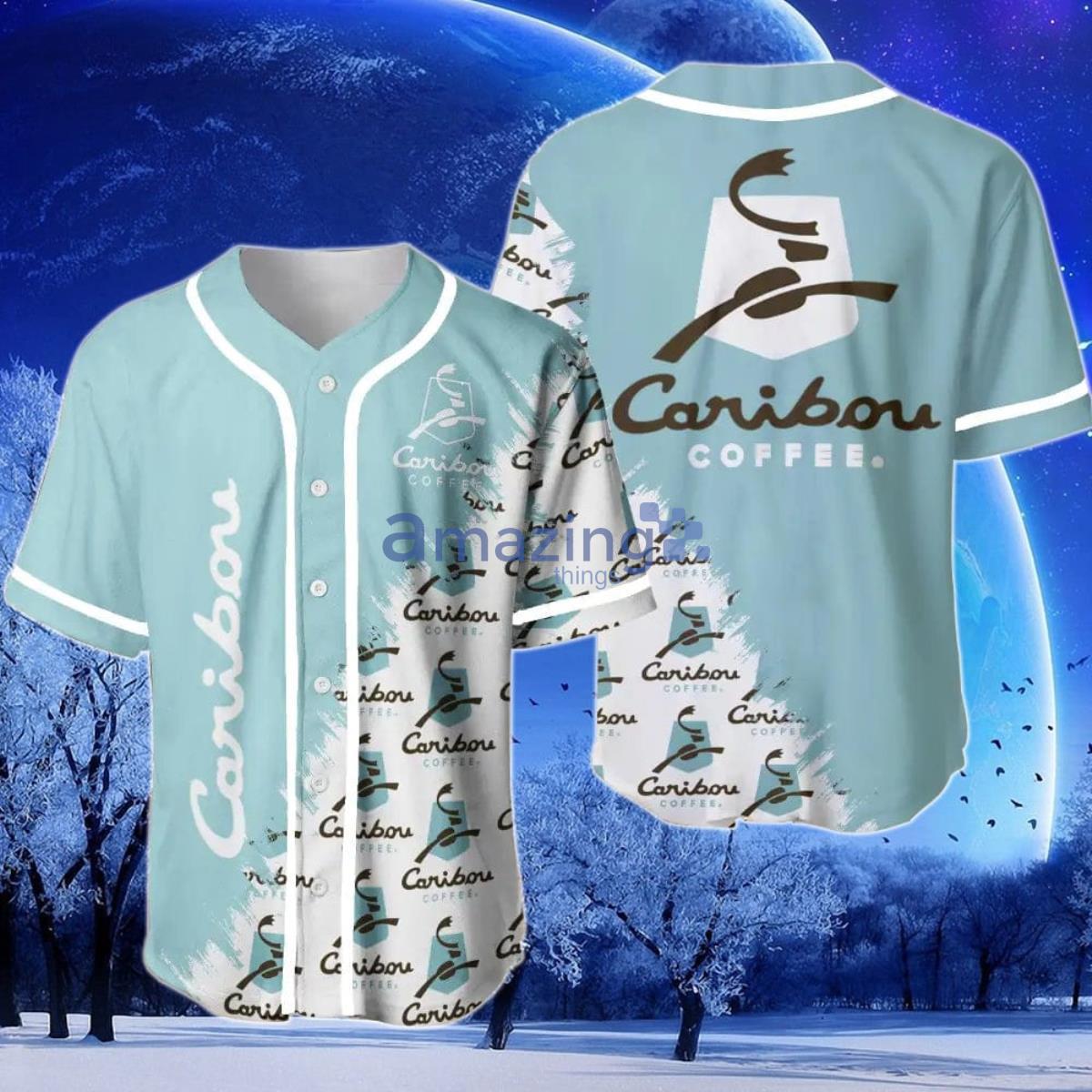 Caribou Coffee Baseball Jersey Product Photo 1 Caribou Coffee Baseball Jersey Product Photo 1